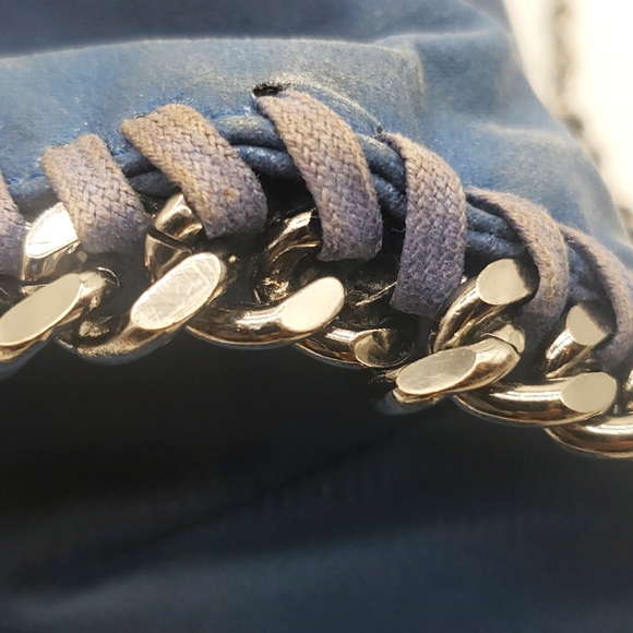 STELLA MCCARTNEY LEATHER USED BAG SIZE 17X17 COLOR BLUE 100% AUTHENTIC - Picture 9 of 11